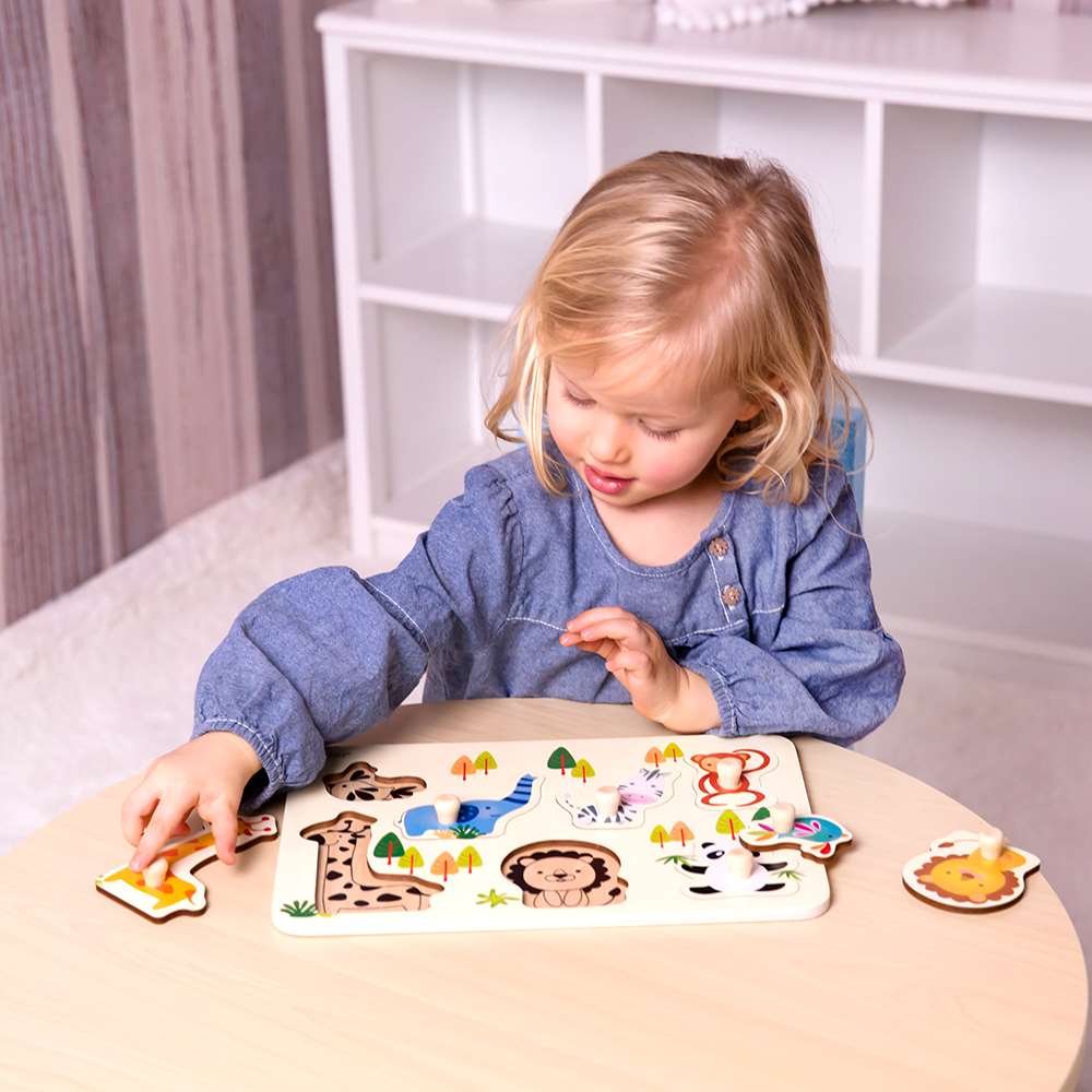Classic World - Peg Puzzle - Zoo - 7pcs