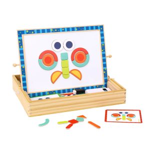 TookyToy - Magnetic Shapes Puzzle with Activity Cards
