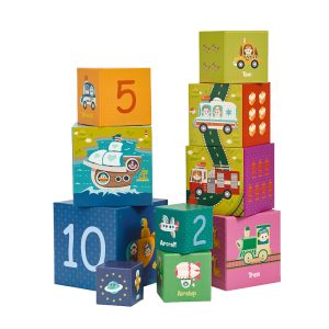 Classic World - Stacking Cubes - Transportation - 10pcs